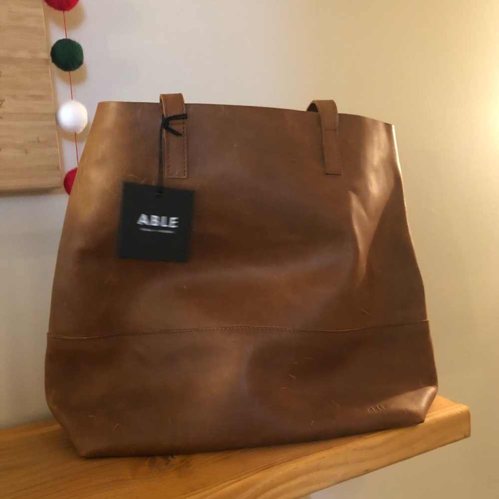 Able Brand: Mamuye Classic Tote in Whiskey